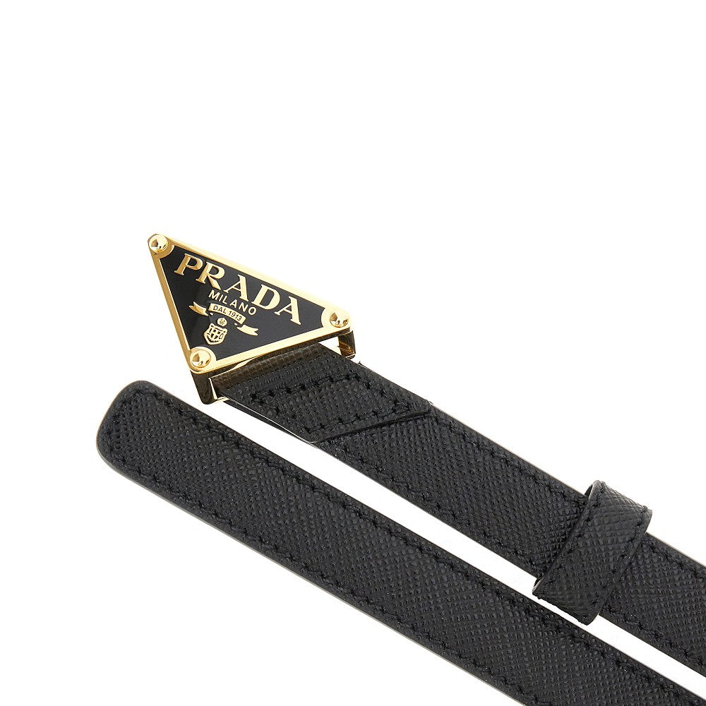 Cintura sottile in pelle Saffiano