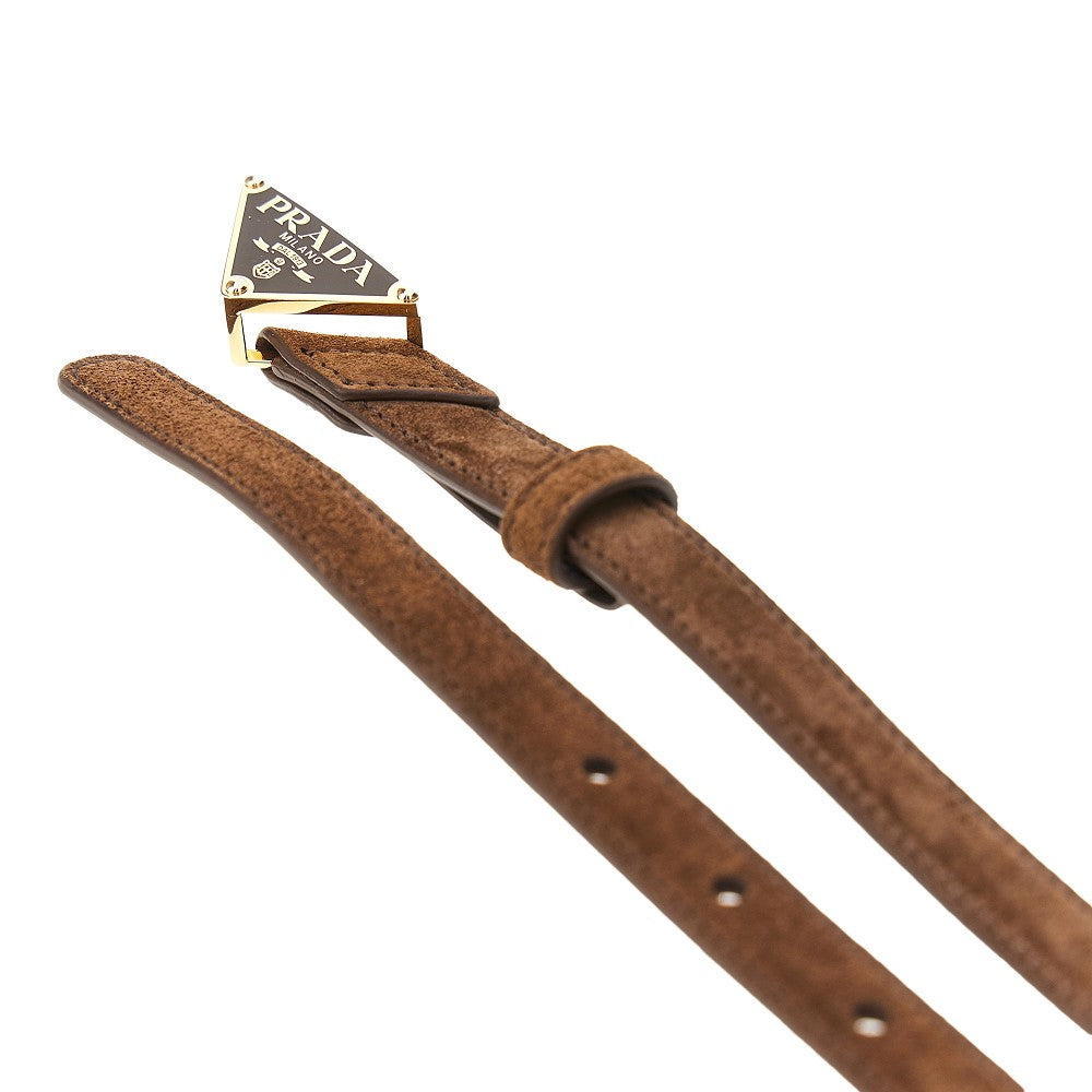 Cintura sottile in pelle scamosciata