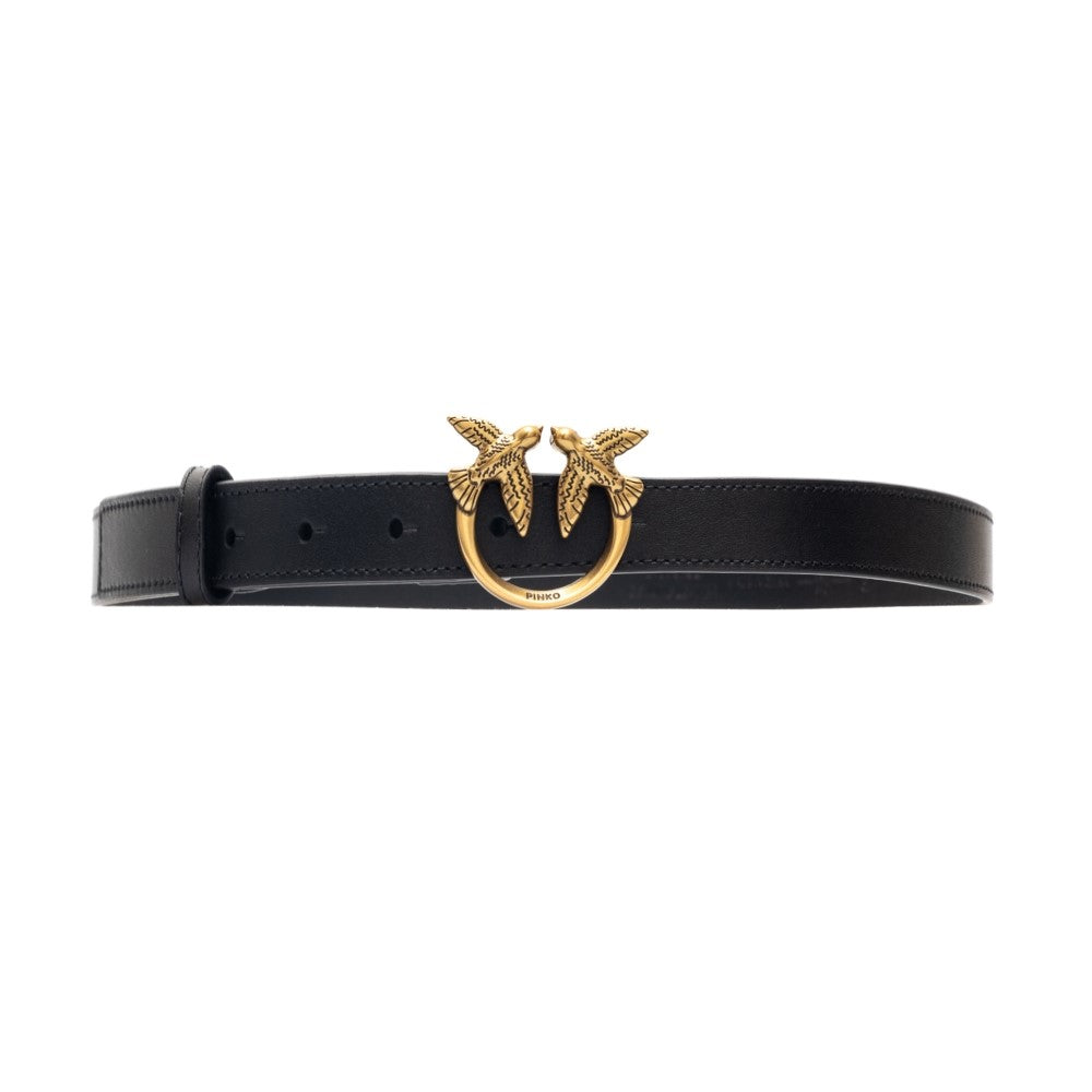 Leather Love Birds high-rise belt