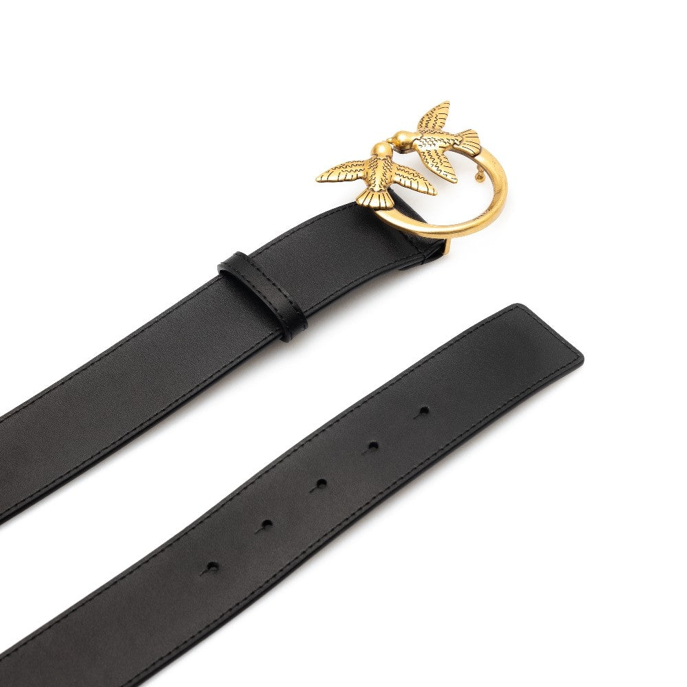 Leather Love Birds high-rise belt