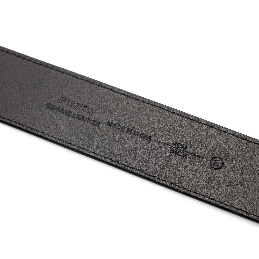 Leather Love Birds high-rise belt