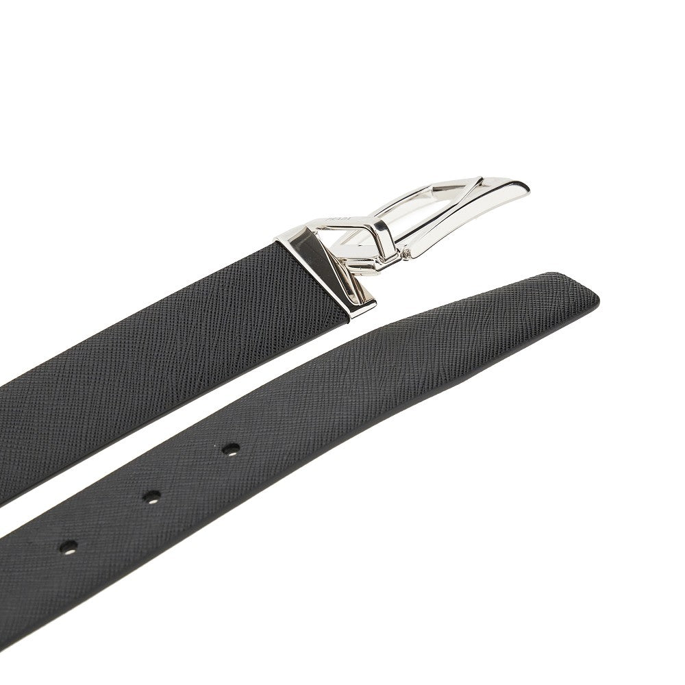 Cintura reversibile in pelle Saffiano