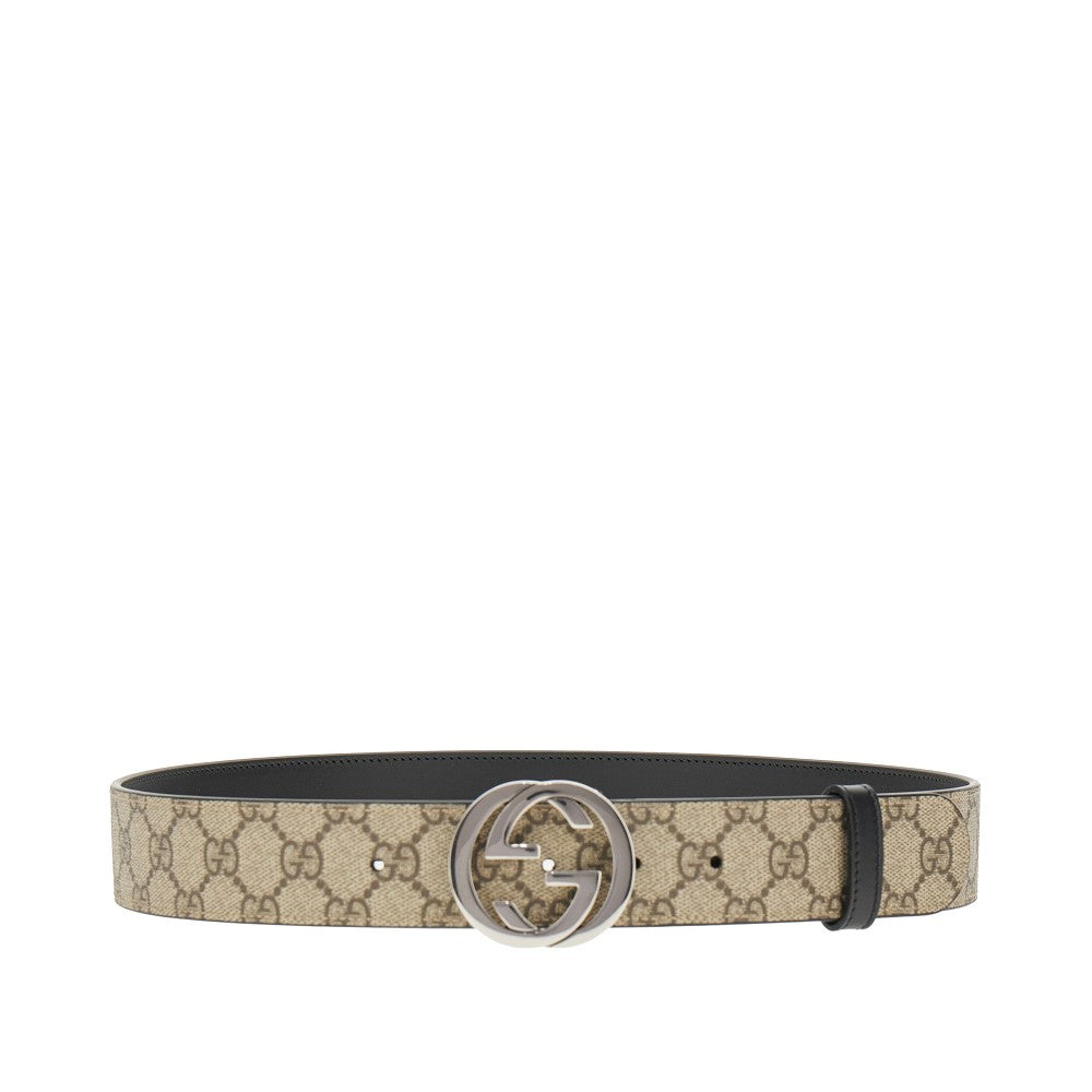 GG Supreme and leather reversible belt