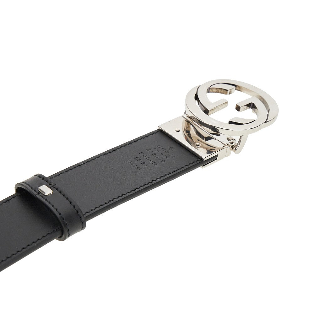GG Supreme and leather reversible belt