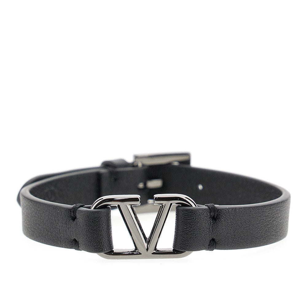 Bracciale in pelle 'VLogo Signature'
