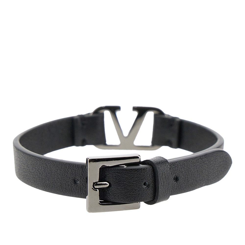 Bracciale in pelle 'VLogo Signature'