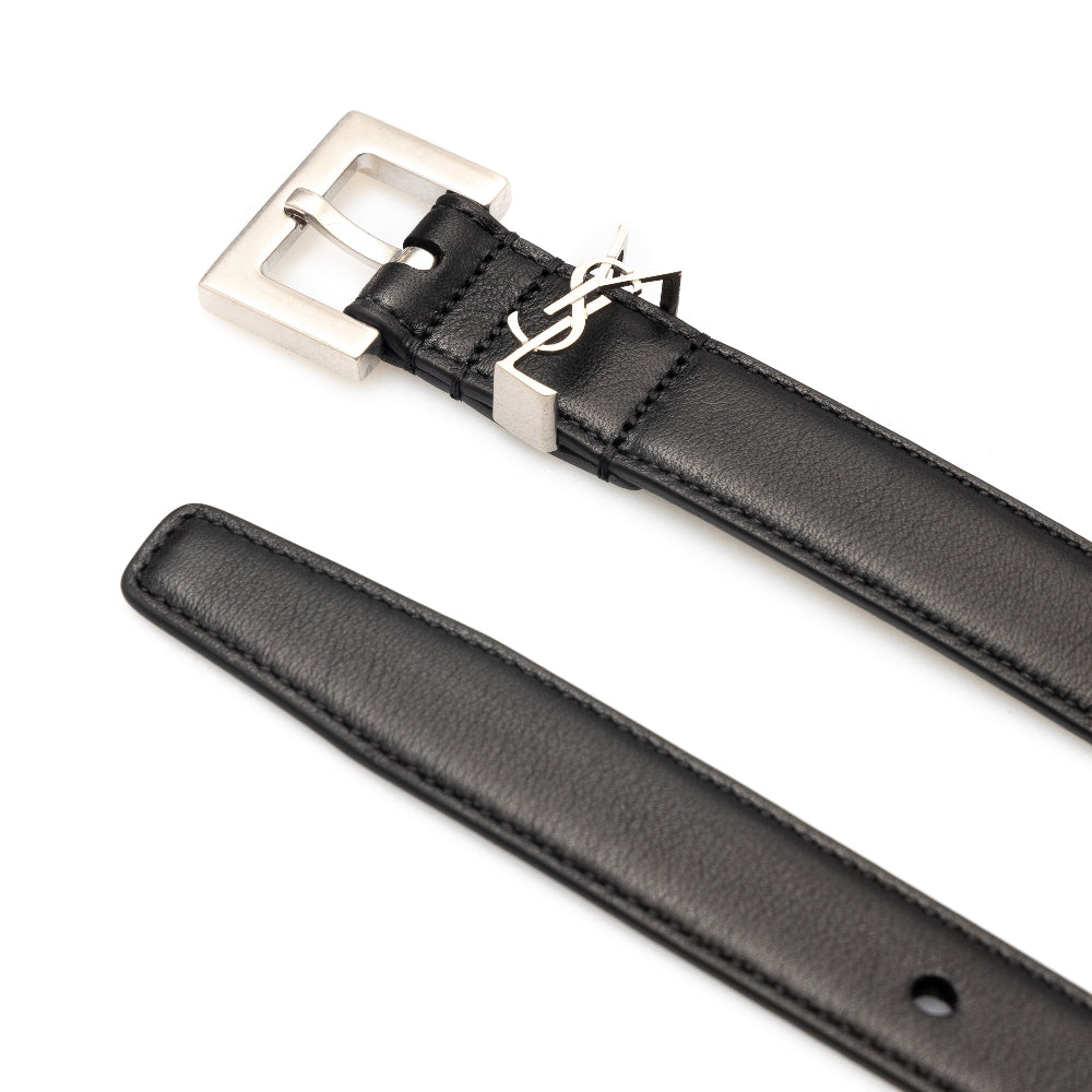 YSL detail leather belt