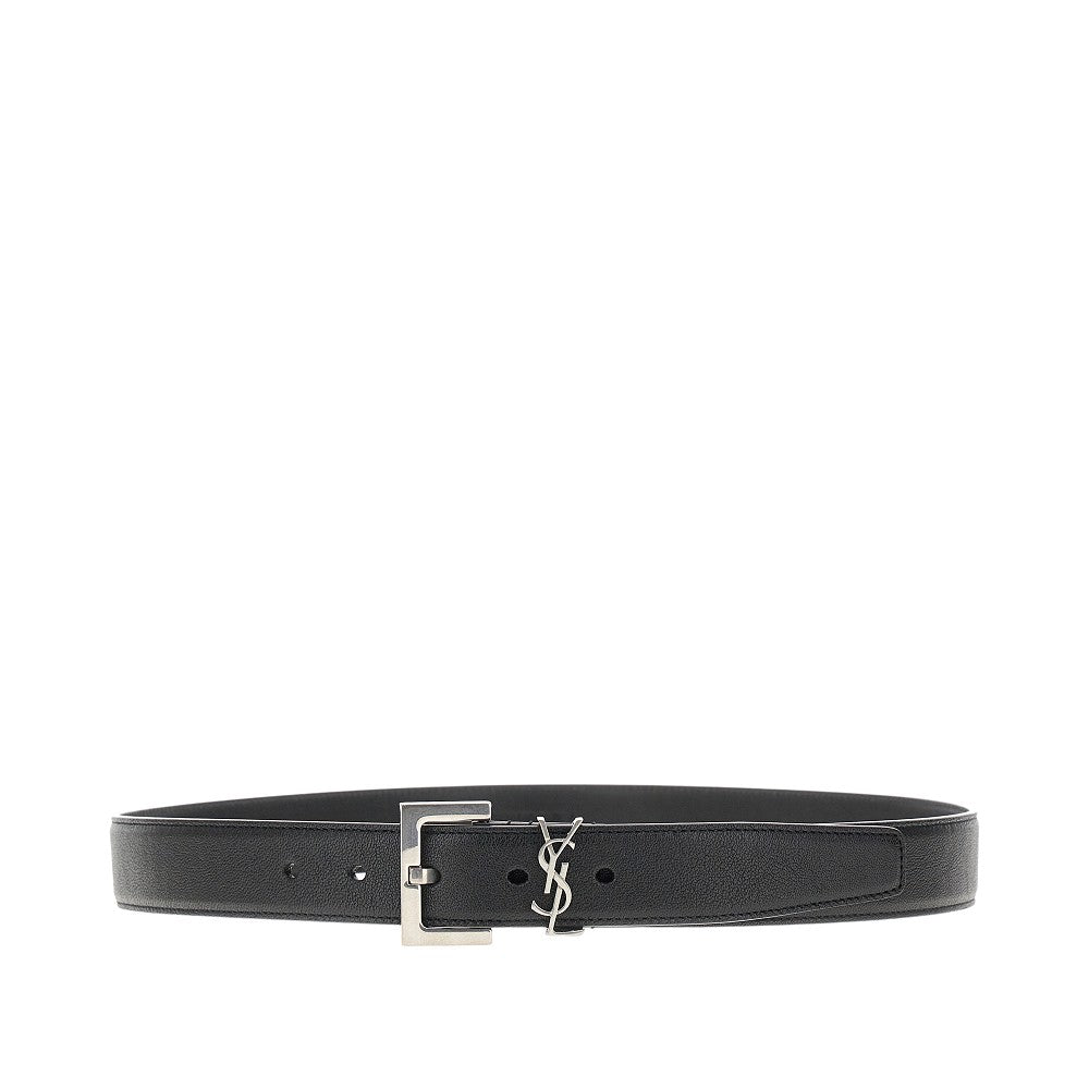 Leather belt with Cassandre detail