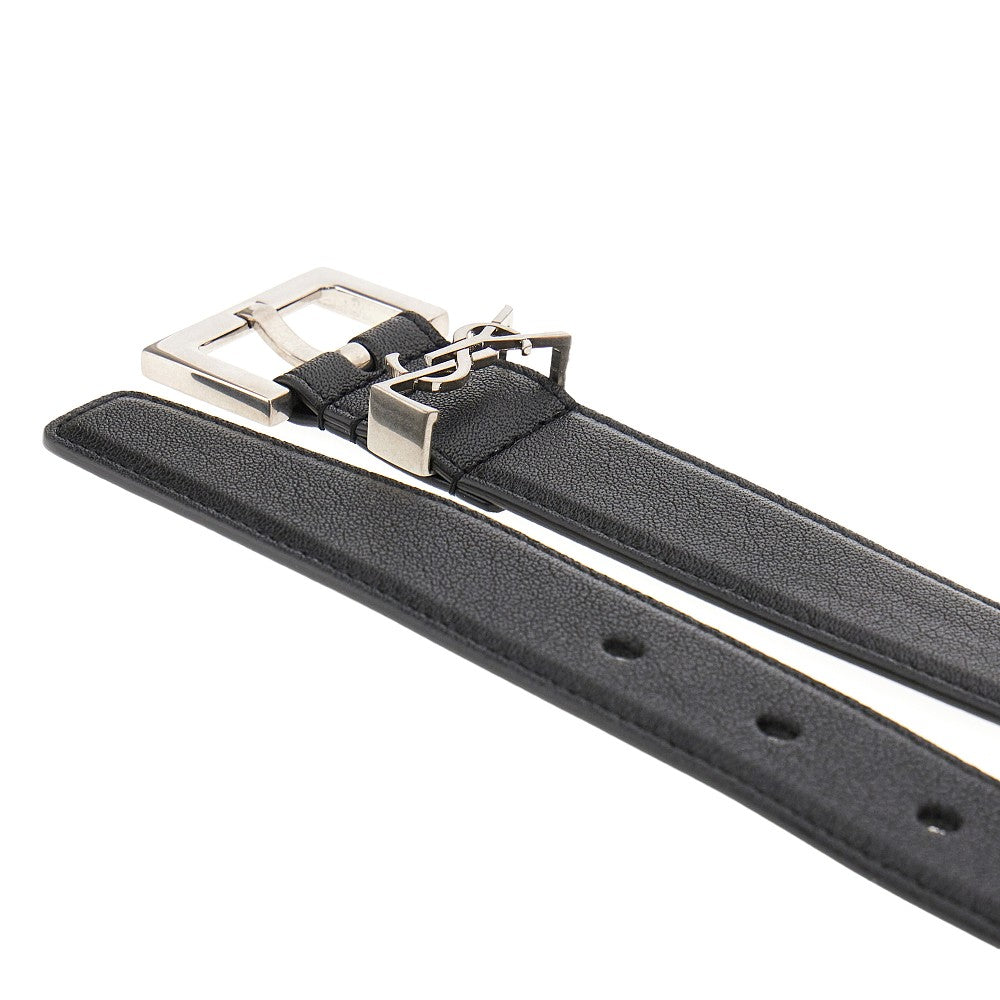 Leather belt with Cassandre detail