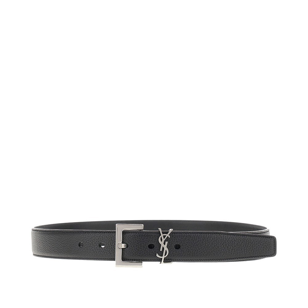Leather belt with Cassandre detail