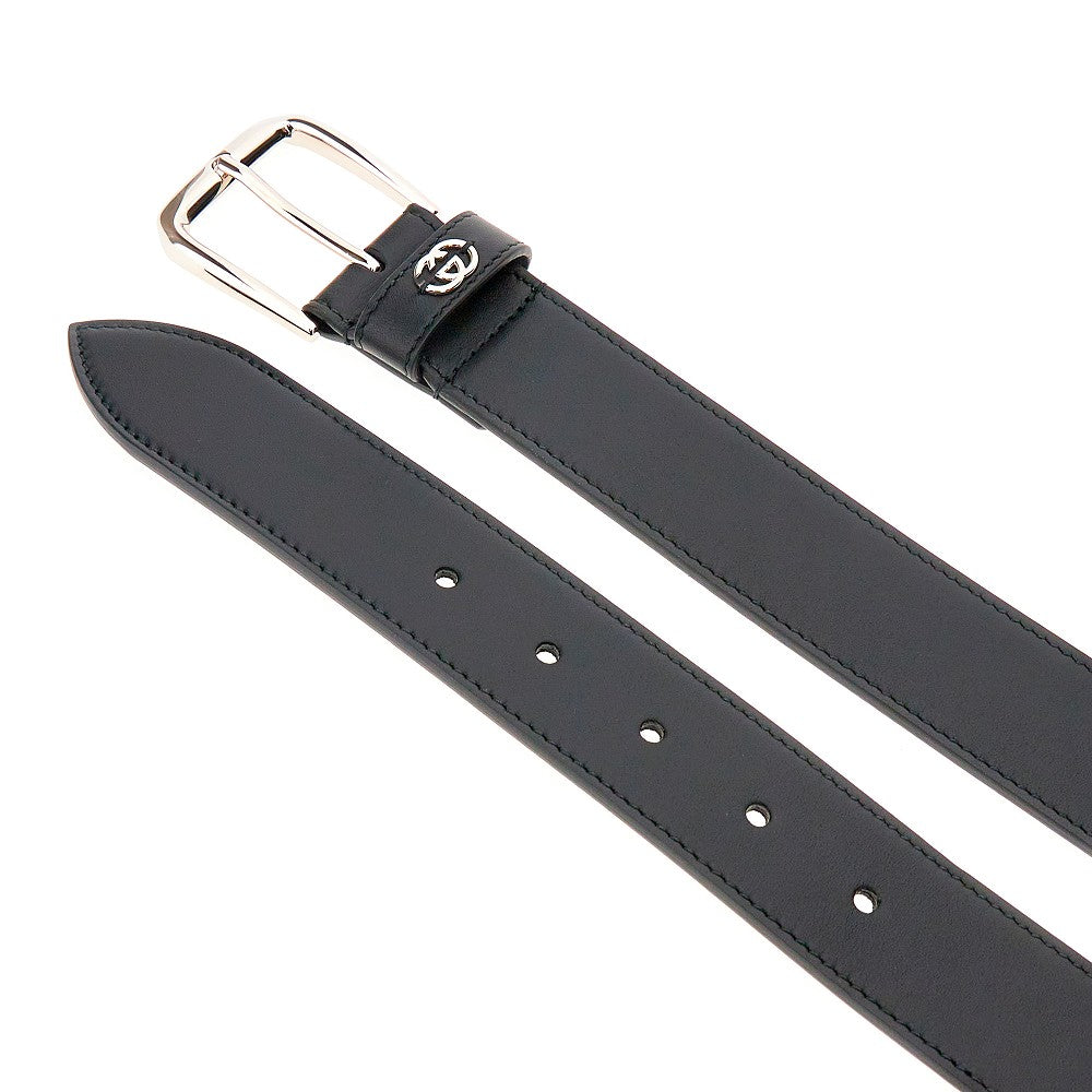 Cintura in pelle con dettaglio Incrocio GG