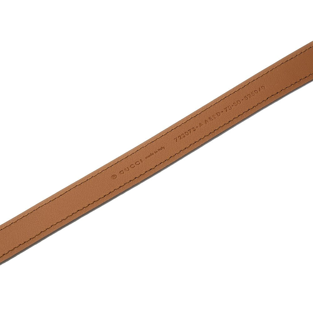 Debossed GG motif suede leather belt