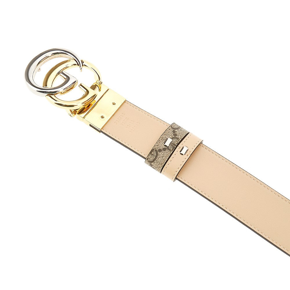 Cintura reversibile in GG Supreme e pelle