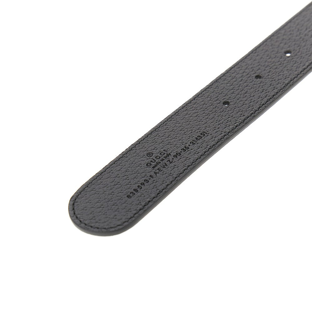 Leather reversible belt
