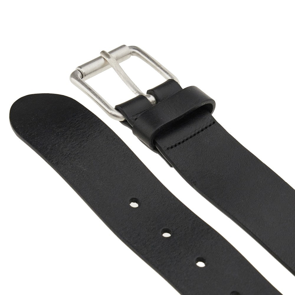 'Script Studs' leather belt