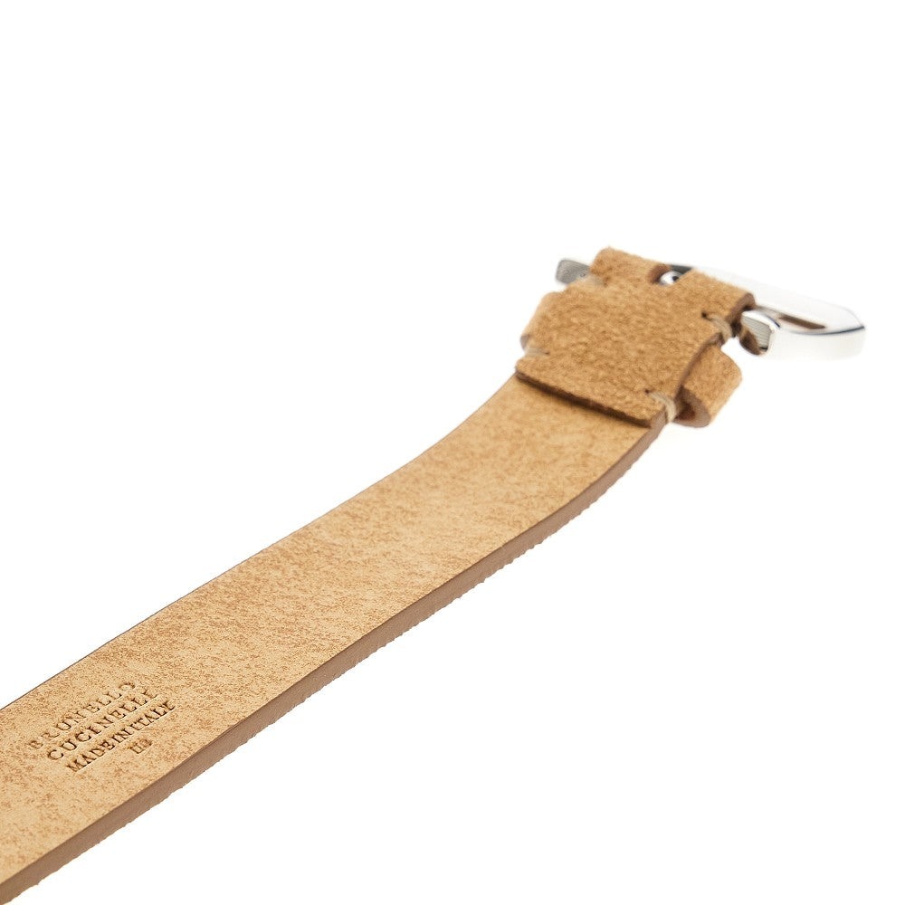 Reversed leather belt
