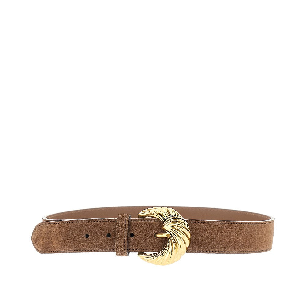 Cintura in suede con fibbia Paisley