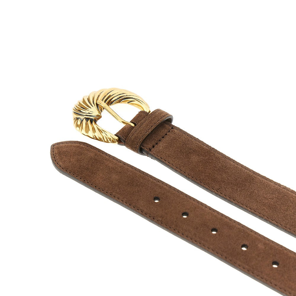 Cintura in suede con fibbia Paisley