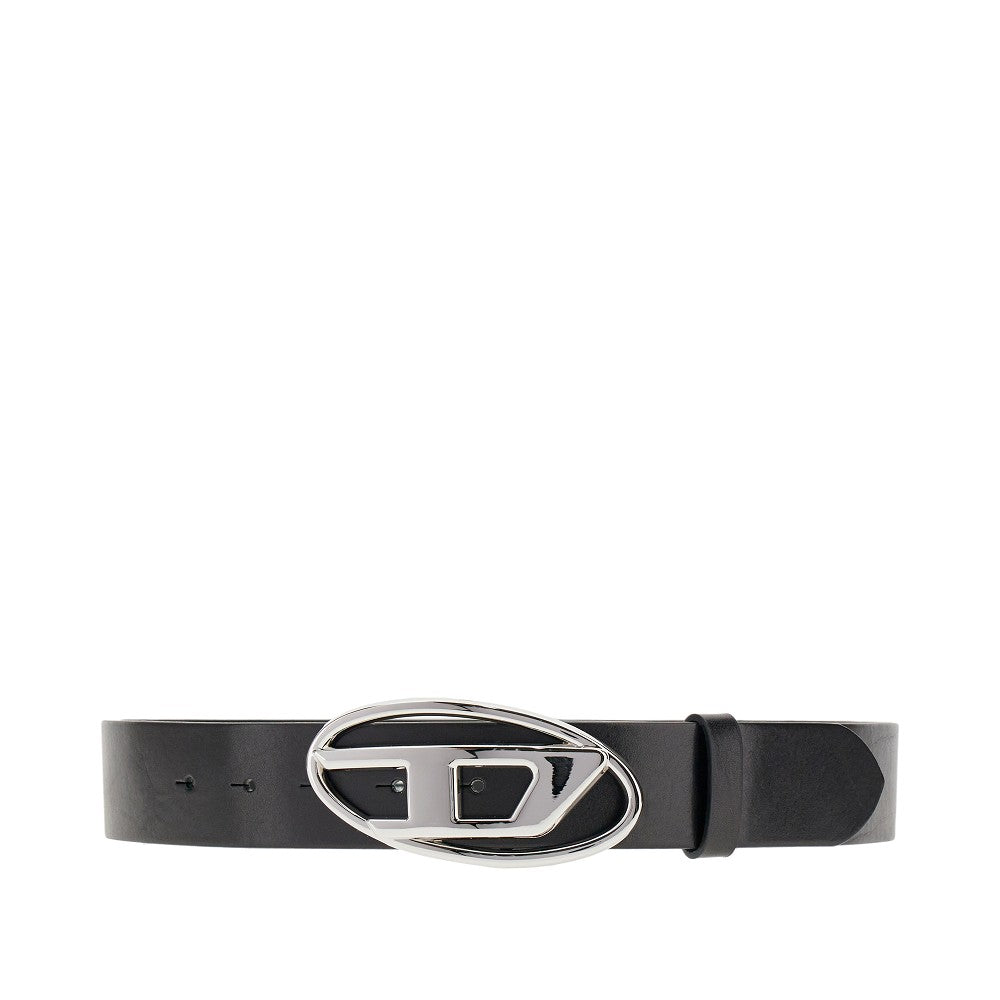 Cintura in pelle con logo 'D'