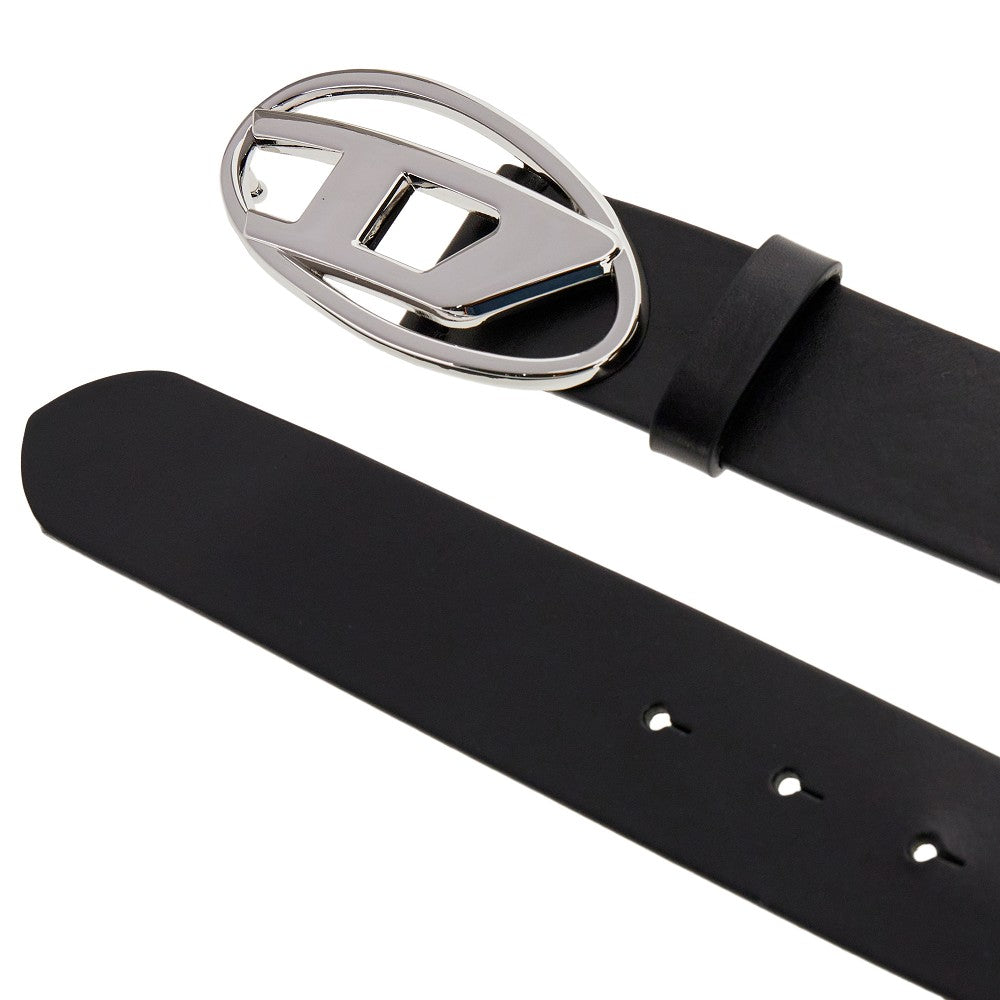 Cintura in pelle con logo 'D'