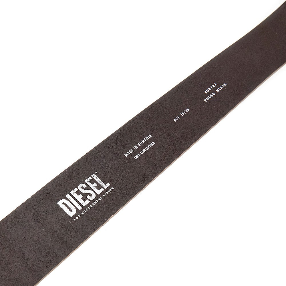 Cintura in pelle con logo 'Oval D'