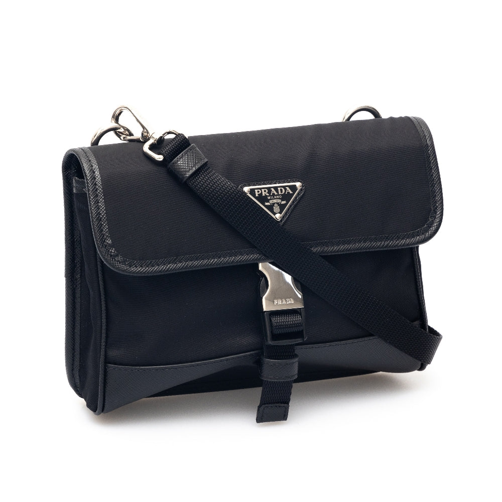 Pouch porta smartphone in Re-Nylon e Saffiano