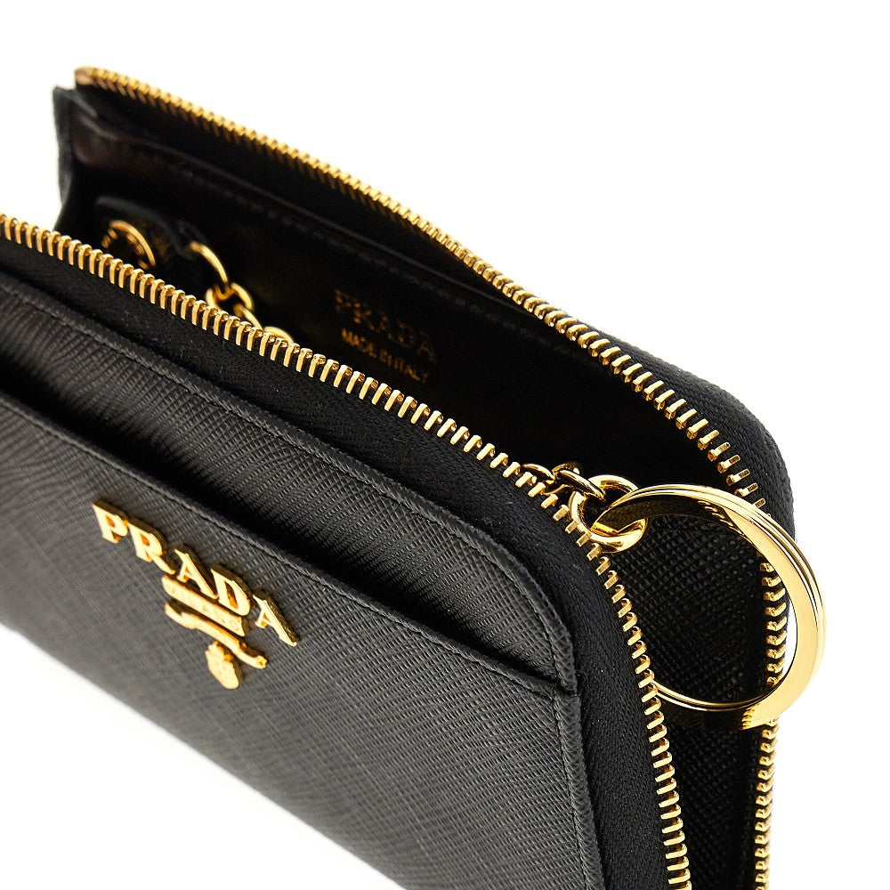 Pouch portachiavi in pelle Saffiano