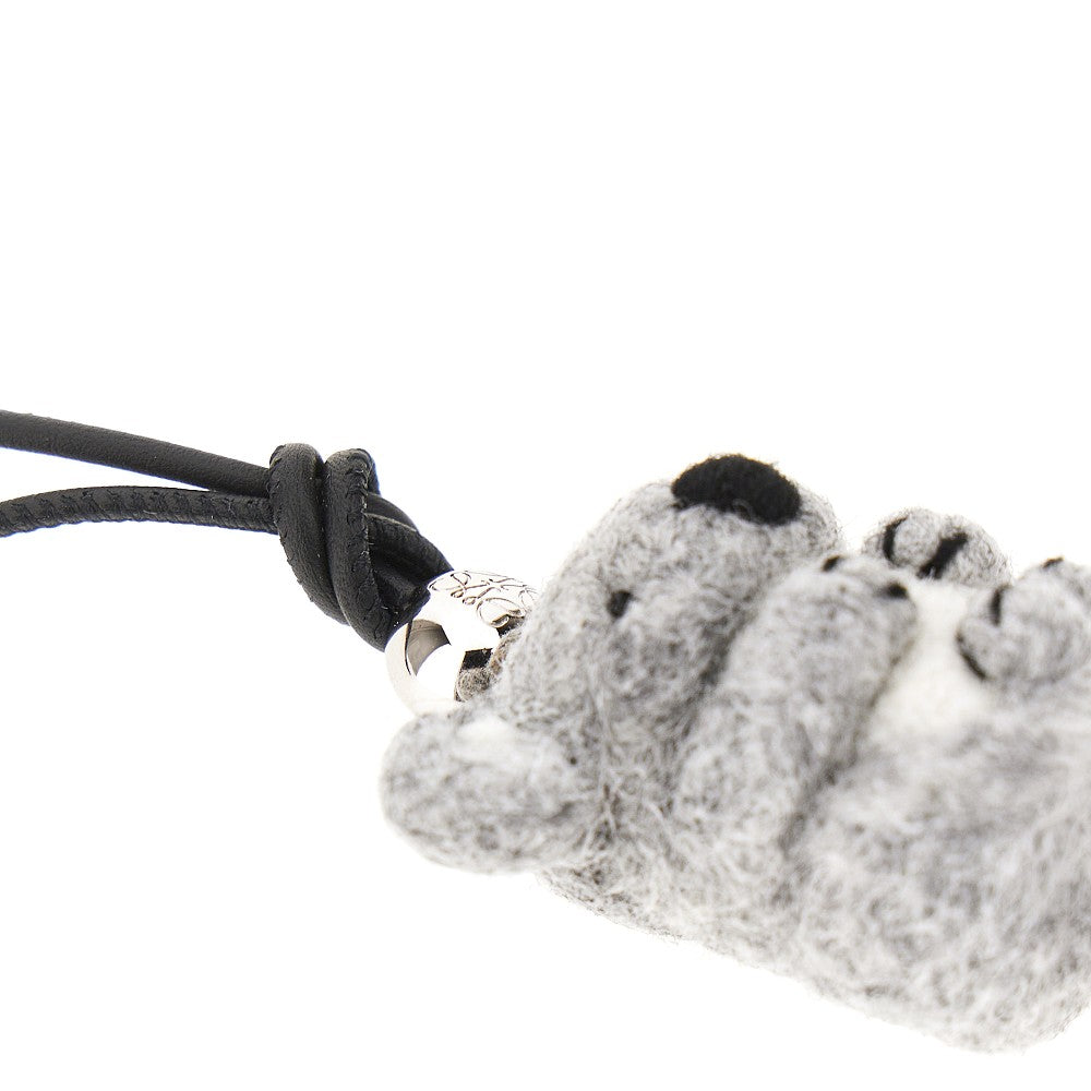 Charm 'Koala' in feltro e pelle