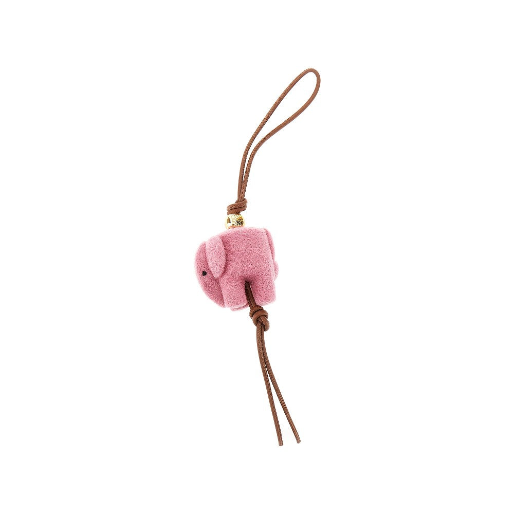'Elephant' felt and leather charm