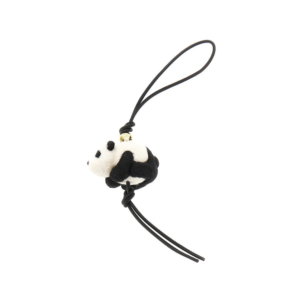 Charm 'Panda' in feltro e pelle