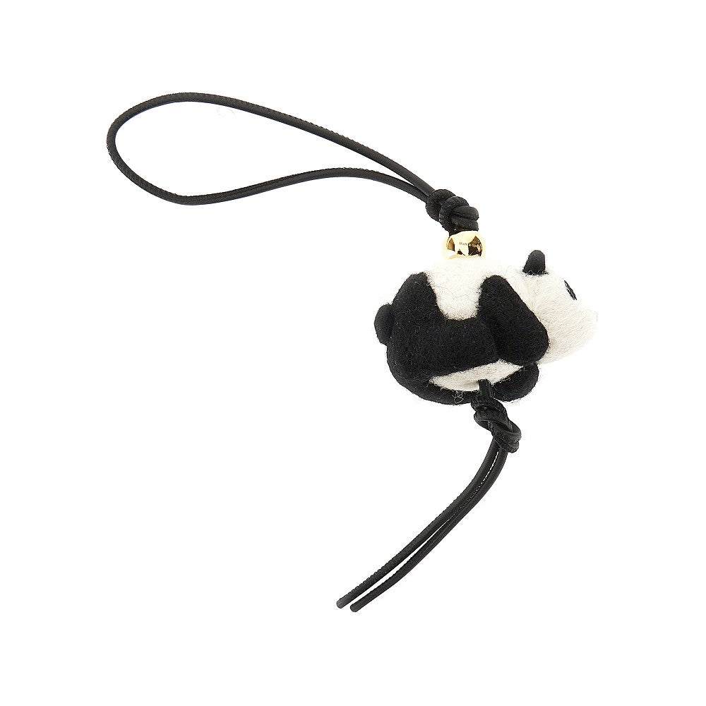 Charm 'Panda' in feltro e pelle