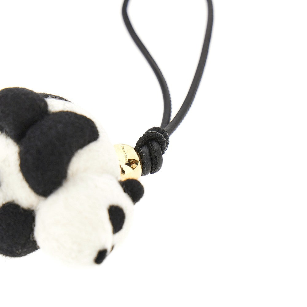 Charm 'Panda' in feltro e pelle