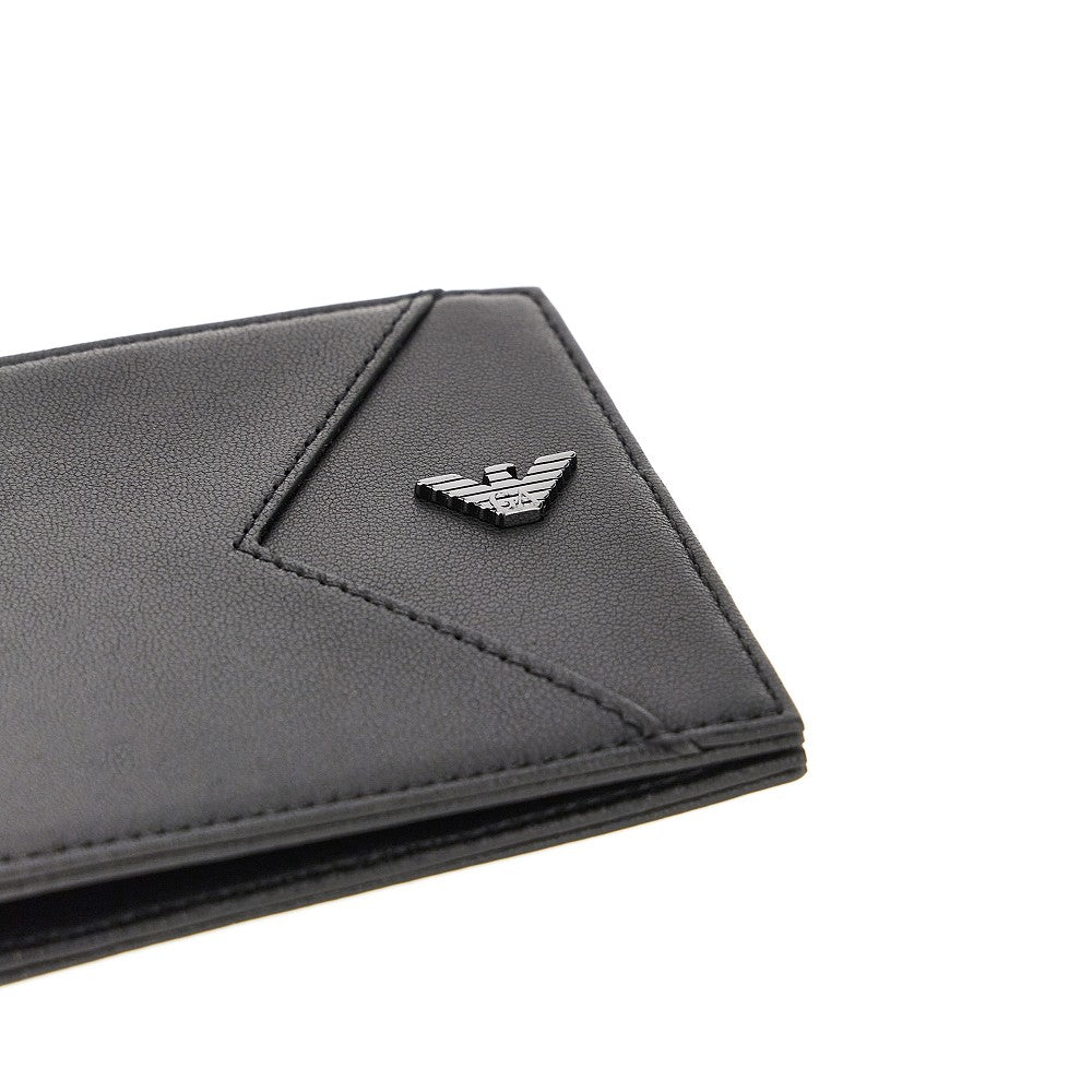 Portafoglio bi-fold slim in nappa