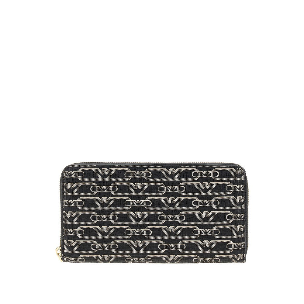 Coated fabric zip-around wallet