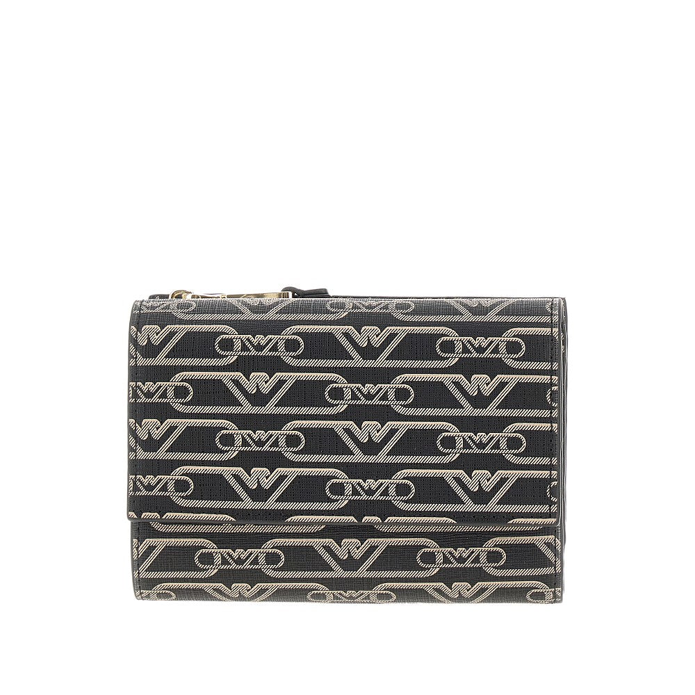 Eagle print coated fabric wallet