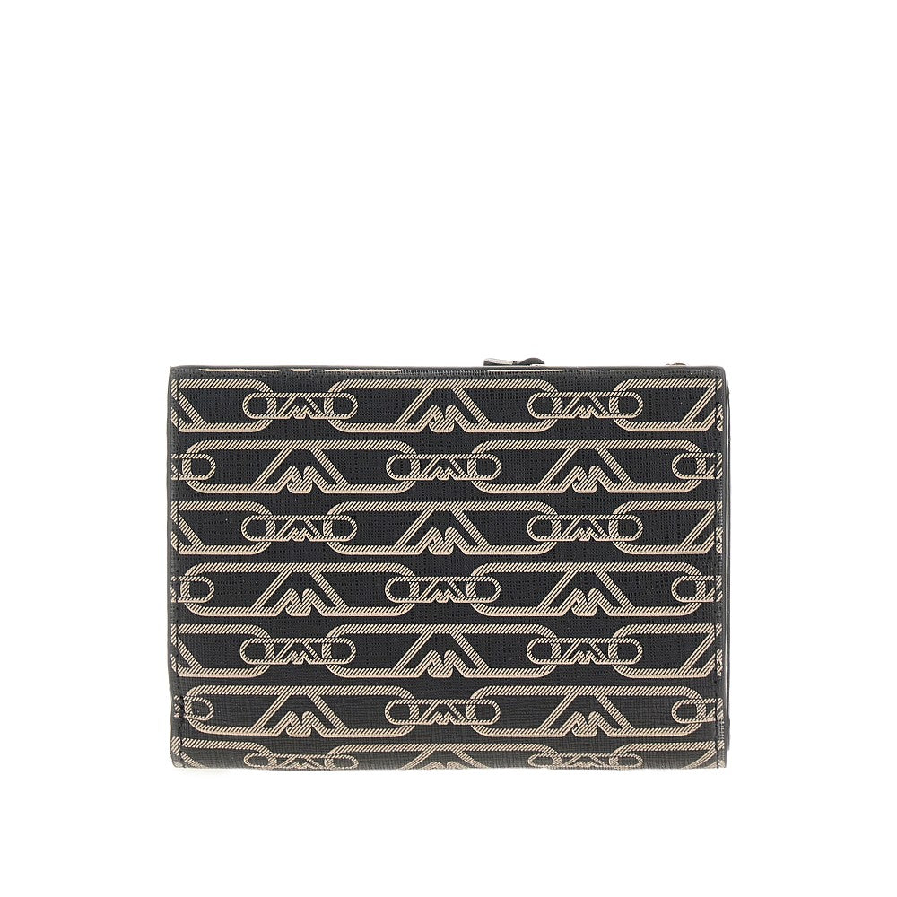 Eagle print coated fabric wallet