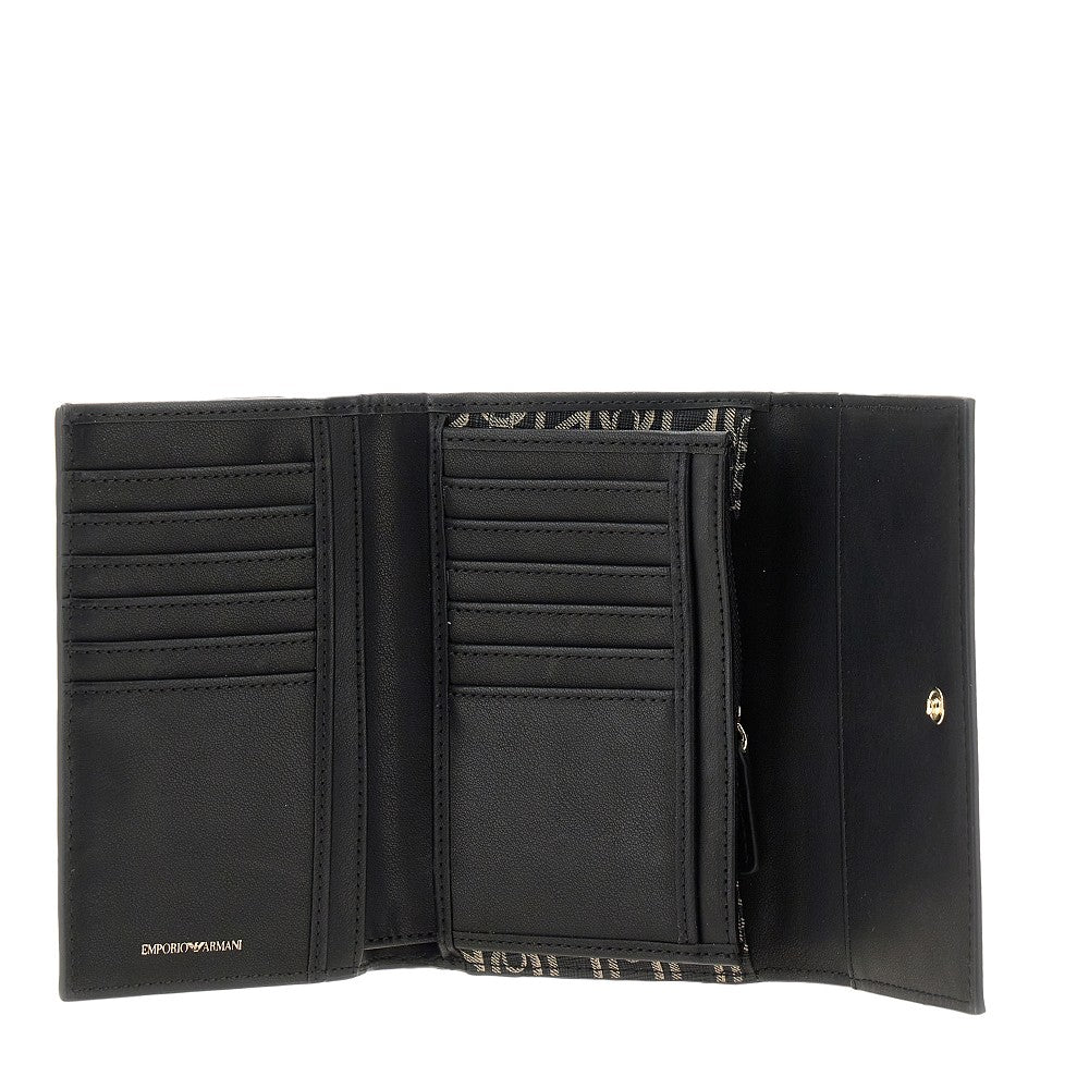 Eagle print coated fabric wallet