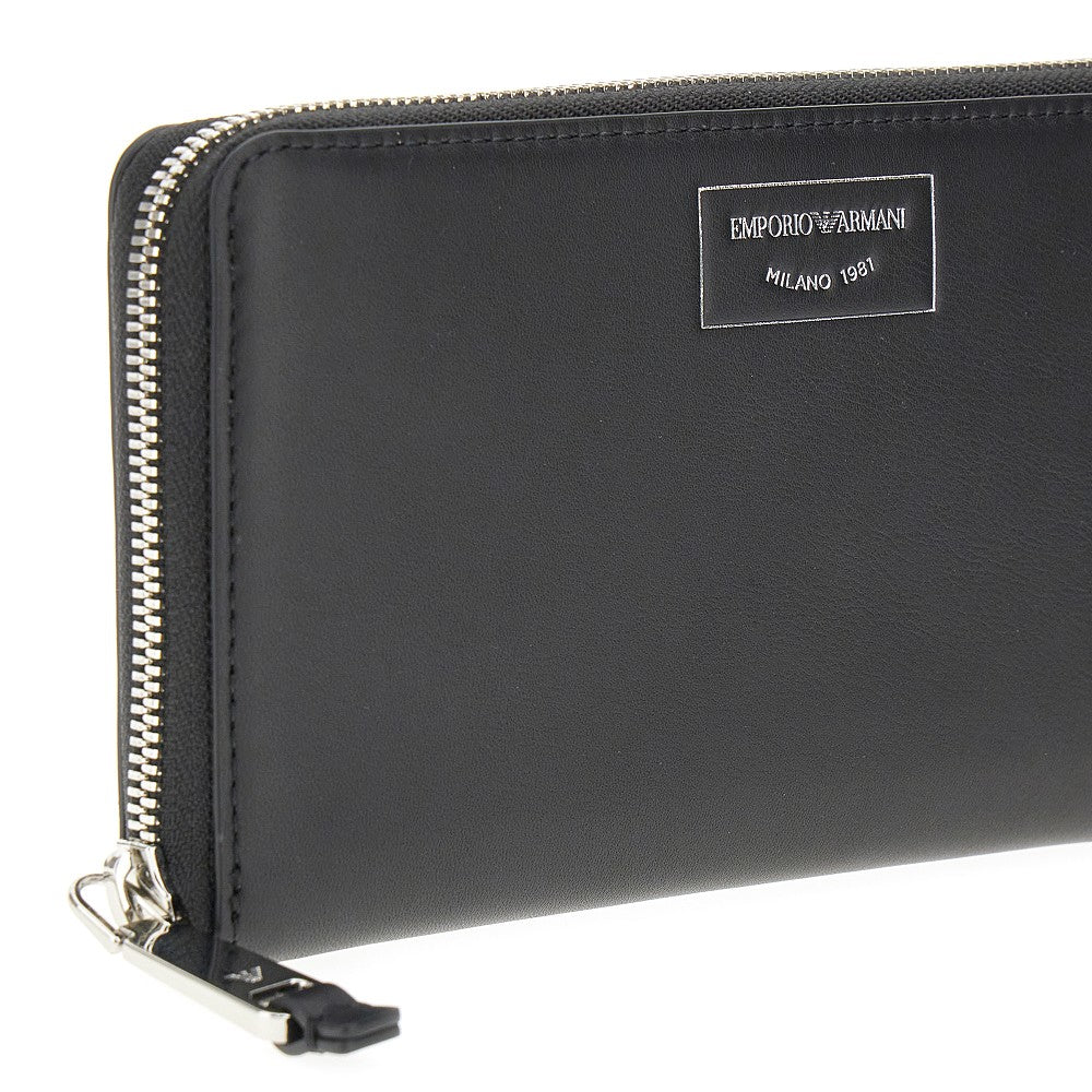Portafoglio zip-around in pelle