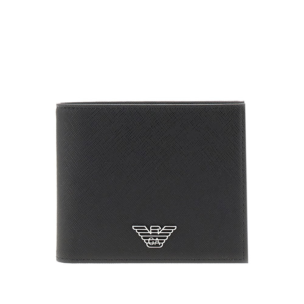 Faux leather bi-fold wallet