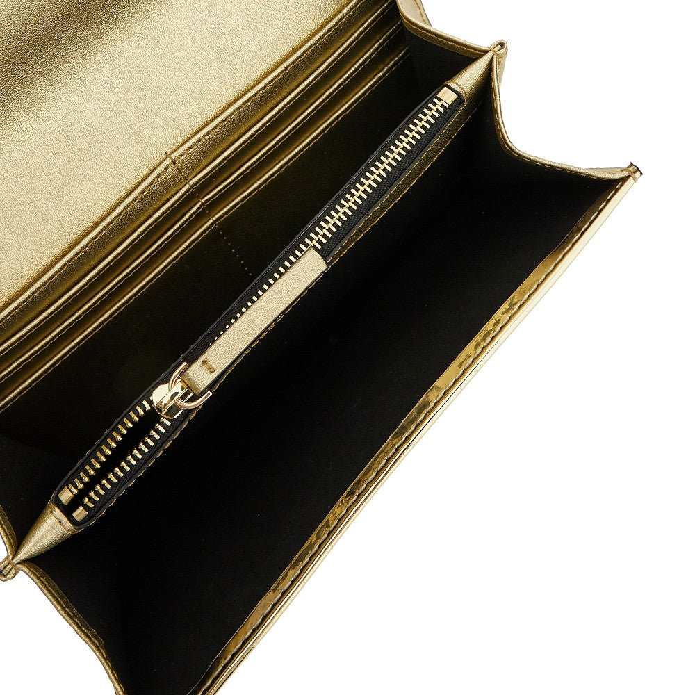 Clutch Love Bag One in pelle specchiata
