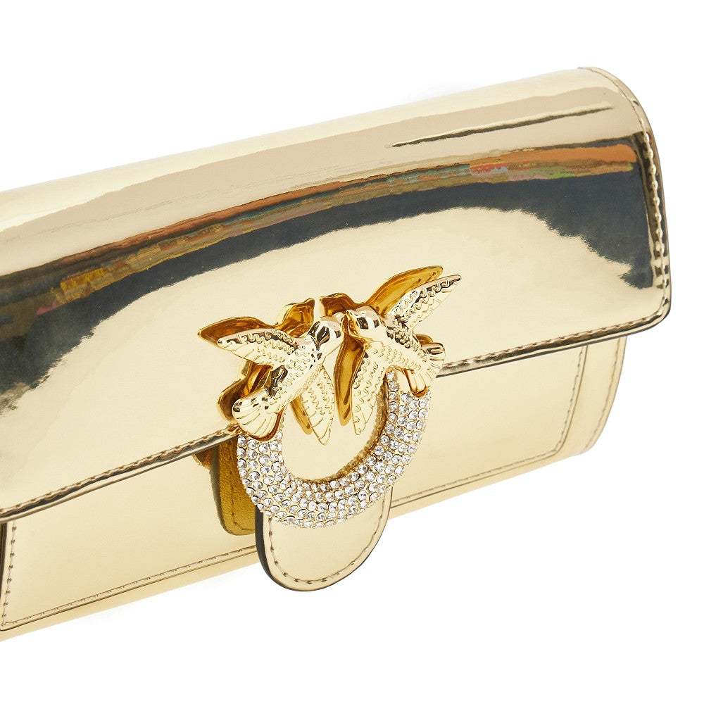 Clutch Love Bag One in pelle specchiata