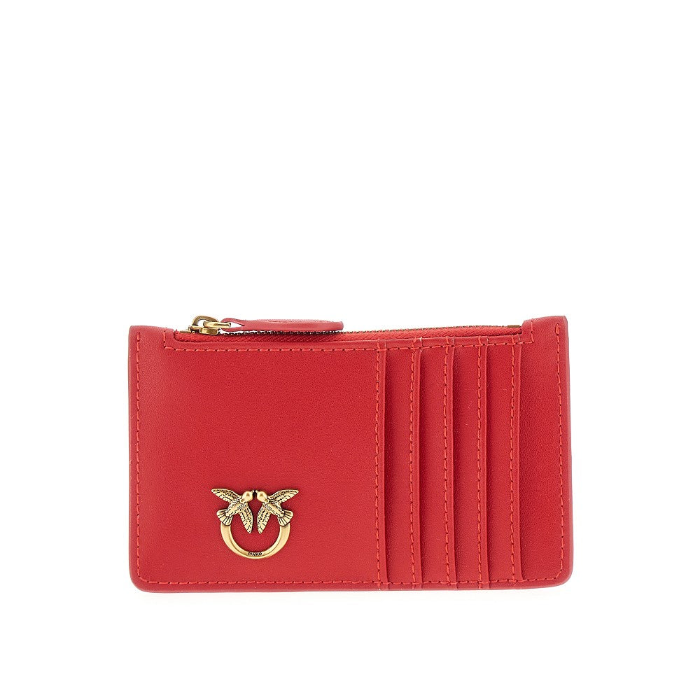 Portacarte 'Love Birds' in pelle
