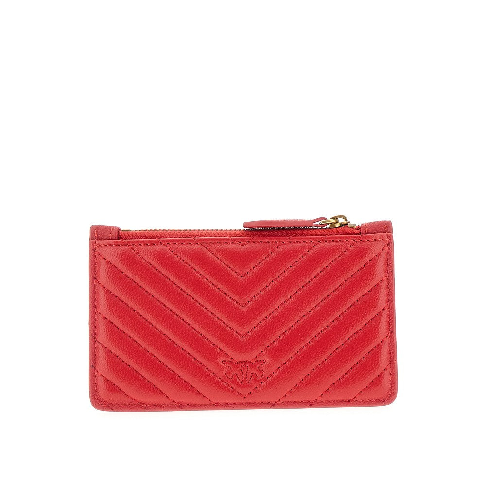 Portacarte 'Love Birds' in pelle