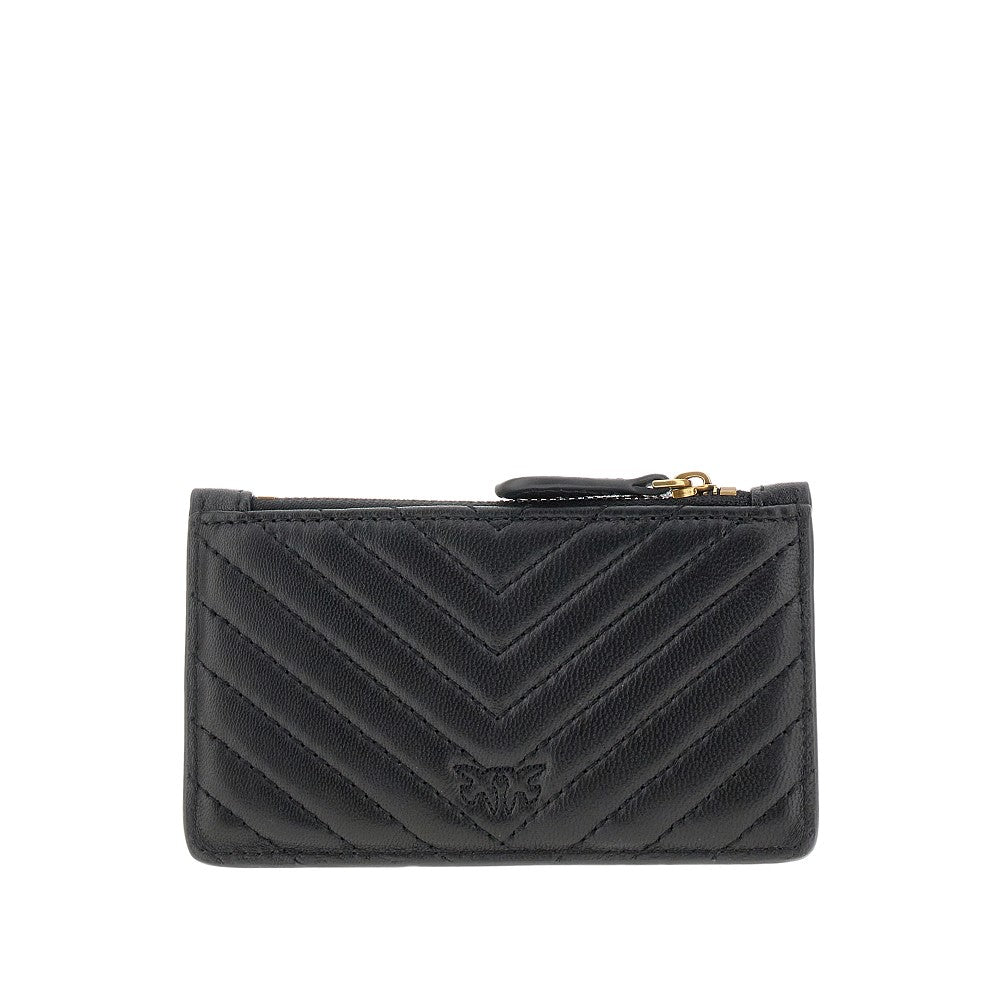 Portacarte 'Love Birds' in pelle