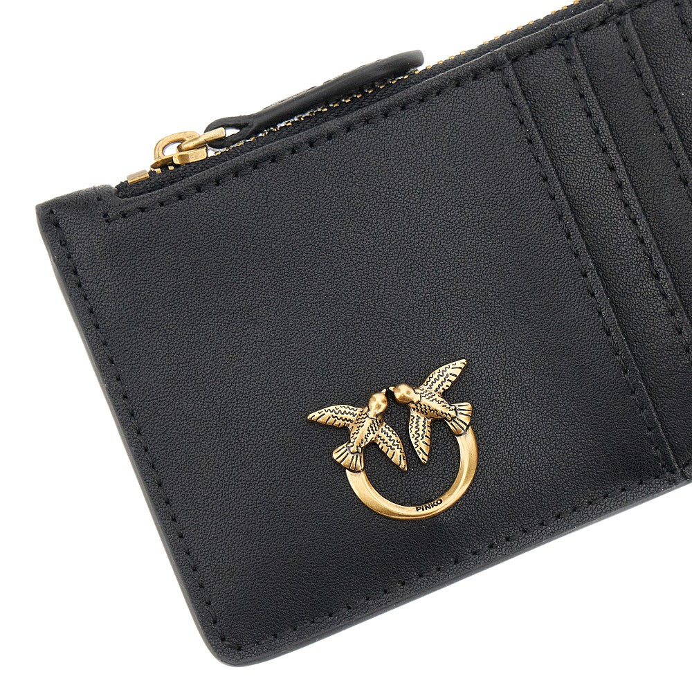Portacarte 'Love Birds' in pelle