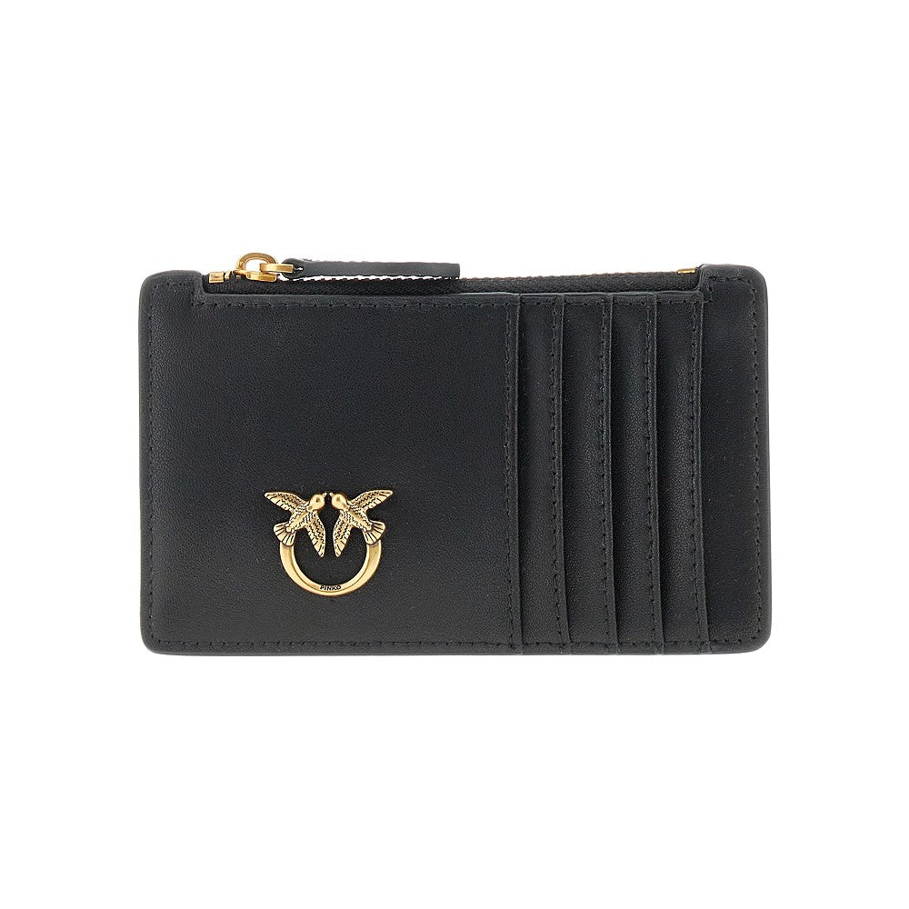 'Love Birds' leather cardholder