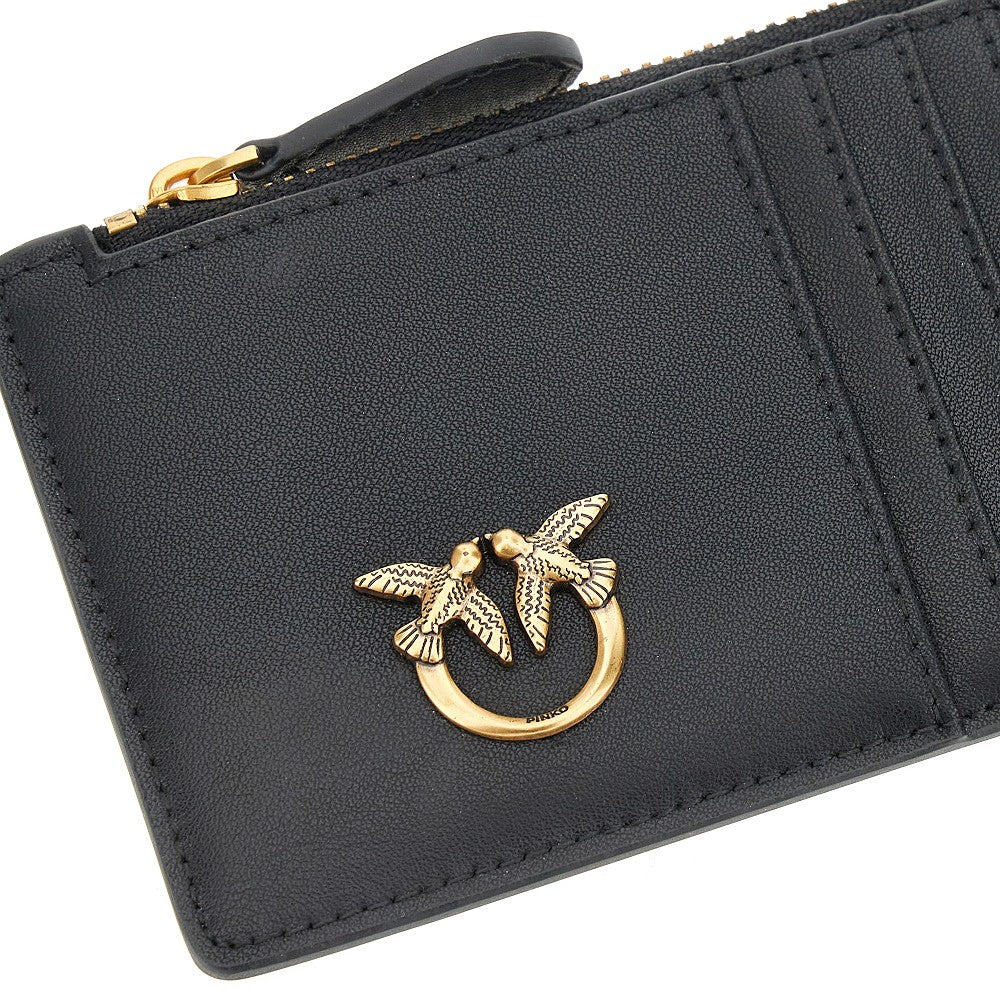 Portacarte 'Love Birds' in pelle