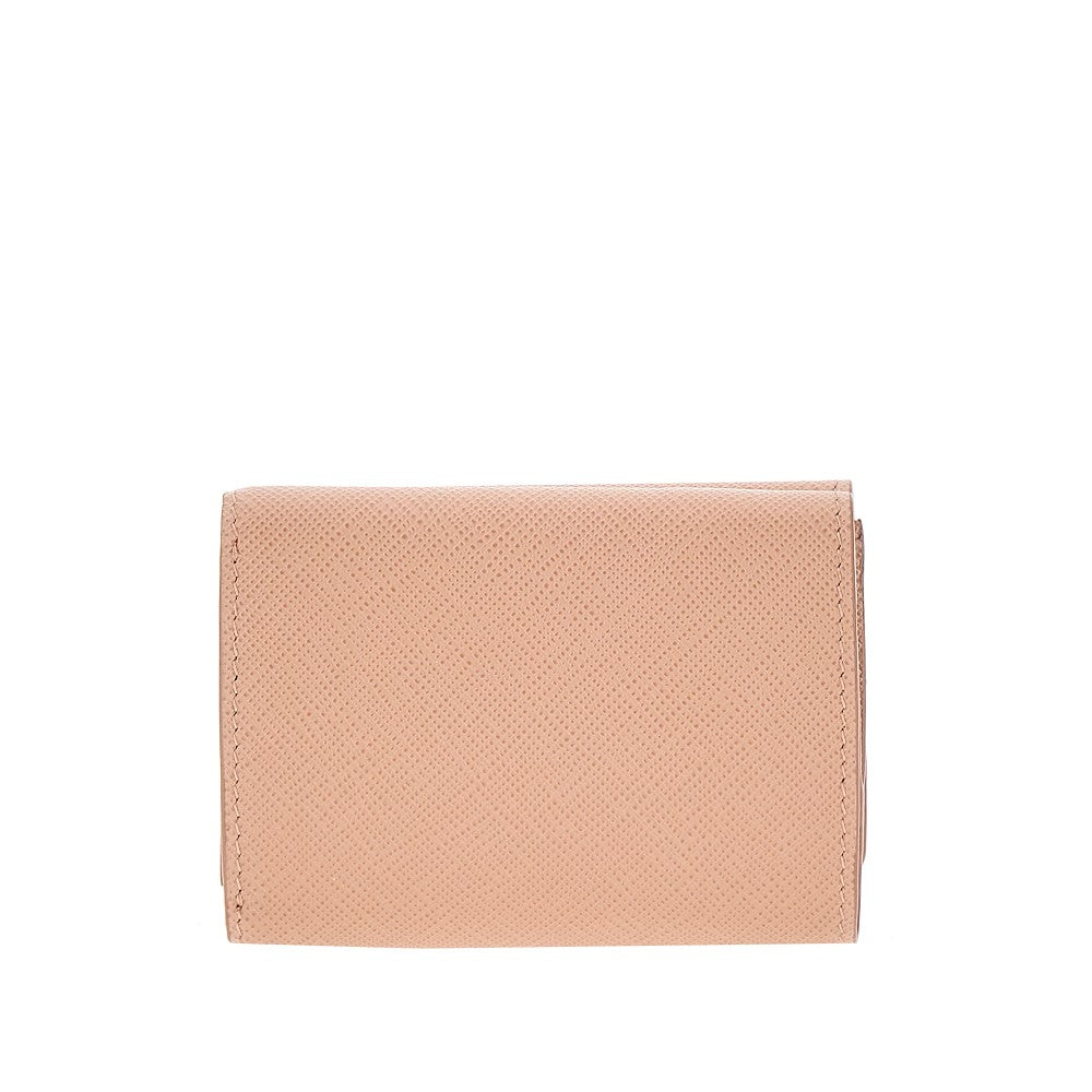 Mini portafoglio in pelle Saffiano