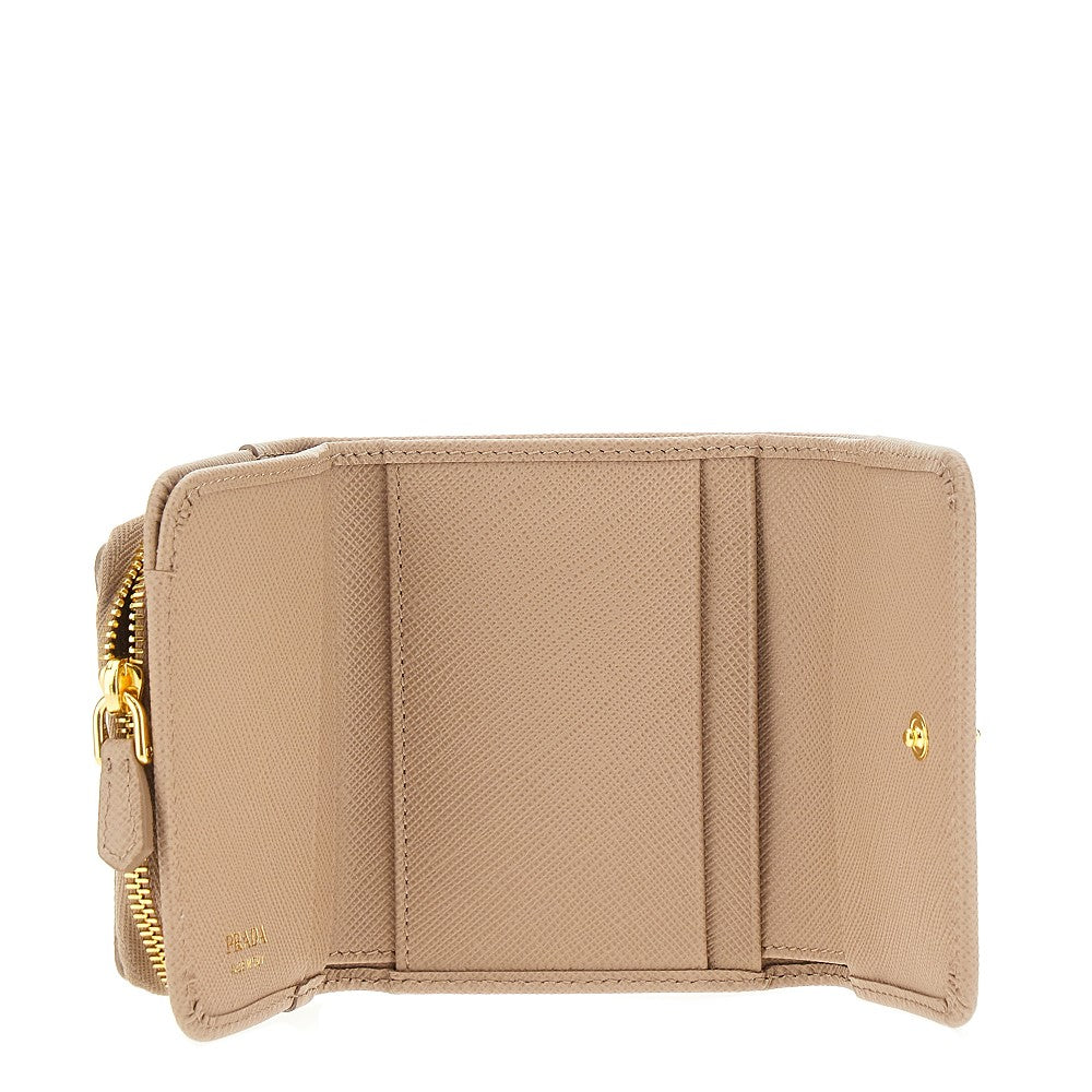 Mini portafoglio in pelle Saffiano