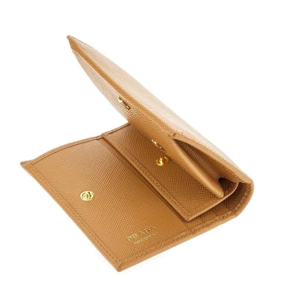 Saffiano leather bi-fold wallet